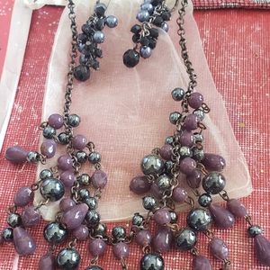 Matching earrings and necklace set